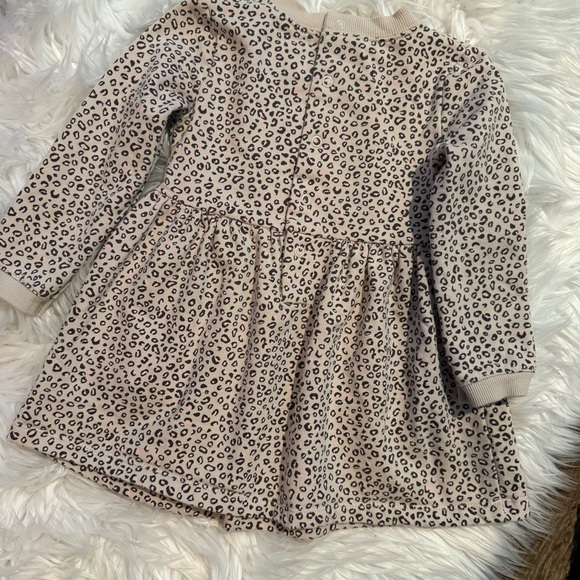 Carter’s Toddler Girl 24M Leopard Print Fleece Sweatshirt Dress & Diaper Cover - Picture 4 of 6